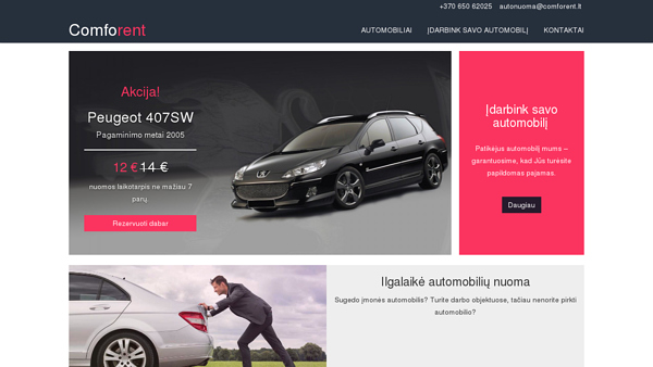 Comforent - automobilių nuoma Lietuvoje