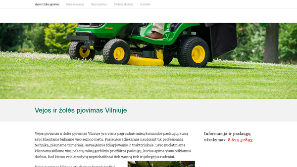Žolės pjovimas Vilniuje, vejos tręšimas ir aeravimas