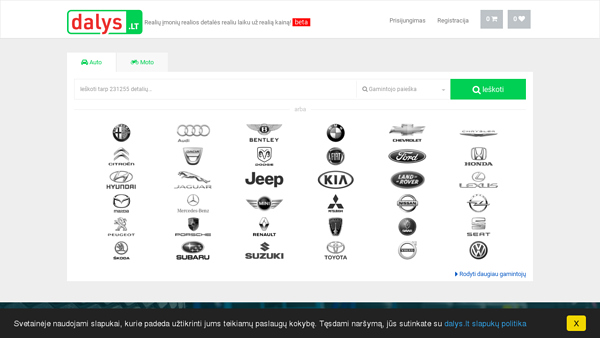 Naudotos automobilių dalys