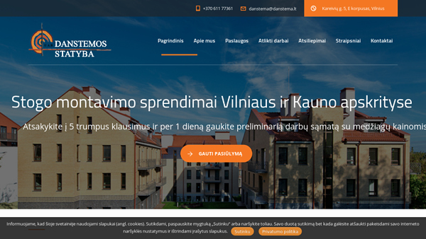 Danstemos statyba - šlaitiniai stogai, stogo montavimas (renovacija), karkasiniai namai