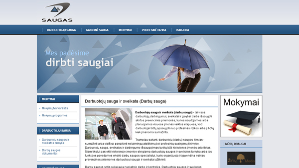 UAB „Saugas“ – darbo sauga, profesinės rizikos vertinimas.