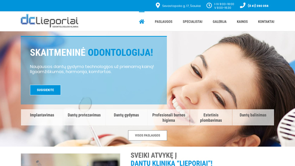 DC Lieporiai odontologijos klinika Šiauliuose