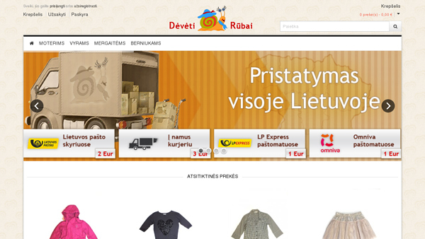 Dėvėti rūbai moterims ir vyrams bei dėvėti drabužiai vaikams internetu.