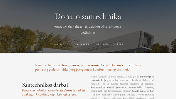 Santechnikos paslaugos Kaune ir Vilniuje