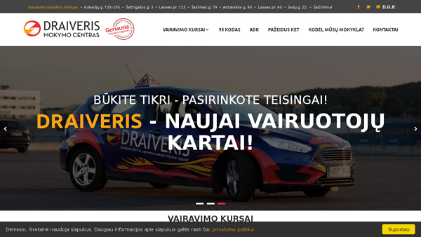 vairavimo mokykla DRAIVERIS