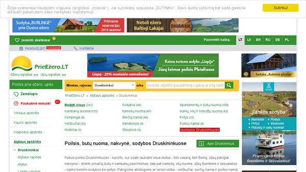 Poilsis, apgyvendinimas Druskininkuose