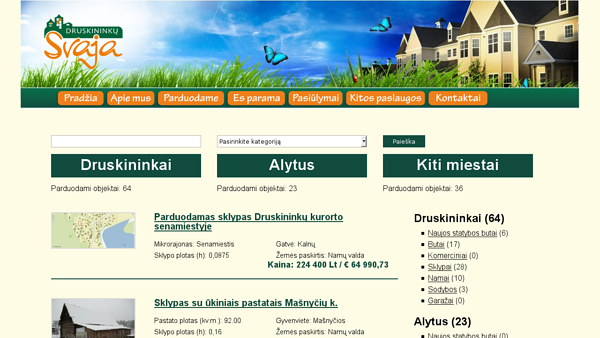Nekilnojamas turtas Druskininkuose