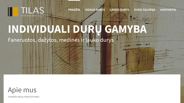 Durų fabrikas - vidaus durys, lauko durys