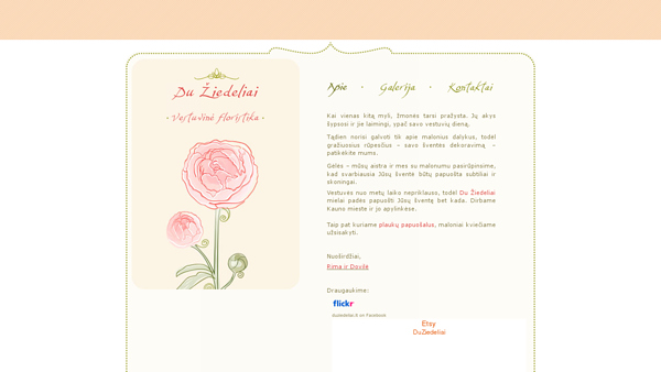 Du žiedeliai - vestuvinė floristika