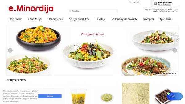 eMinordija - konditerijos reikmenys internetu