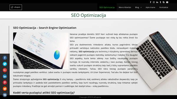 Visos SEO paslaugos ir naujausia informacija