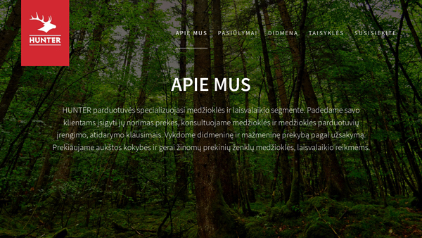 Hunter - Medžioklės prekės | Ginklai