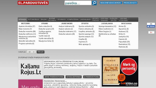 Internetinių parduotuvių katalogas