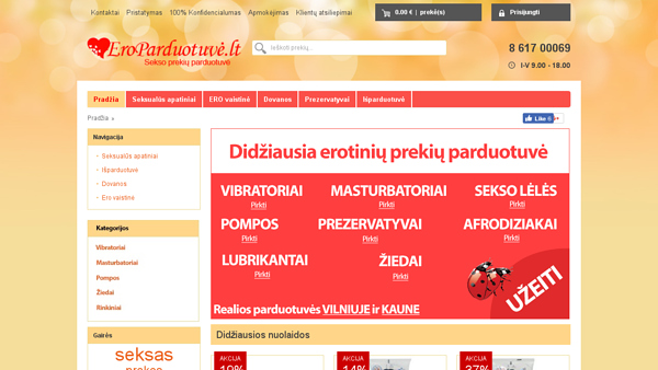 Sekso reikmenų parduotuvė