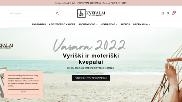 Fmkvepalai.lt - Federico Mahora kvapai kūnui ir namams