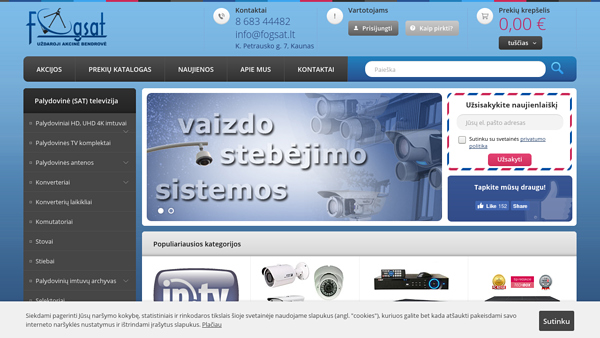 Skaitmeninė HD televizija ir vaizdo stebėjimo sistemos