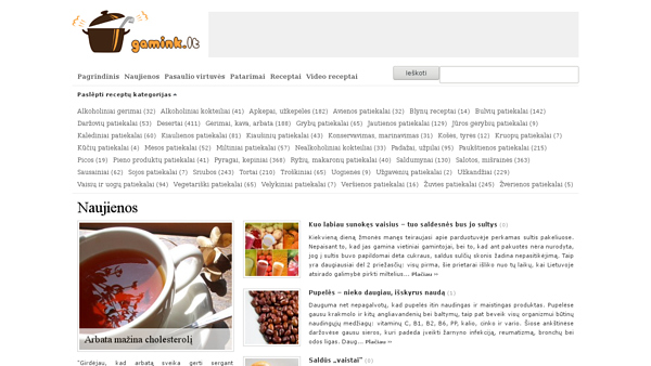 Receptai, patiekalai, kulinarija