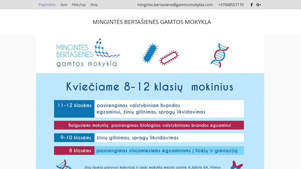 Biologijos korepetitorius Vilniuje