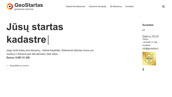 GeoStartas - geodeziniai matavimai