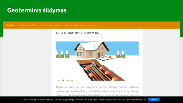 Informacinė svetainė apie geoterminį šildymą, įrengimo kainas. Vandens gręžinių ir šilumos siurblių 