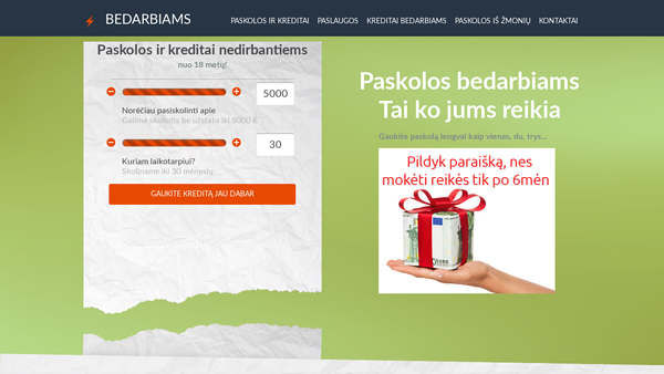 Paskolos bedarbiamas