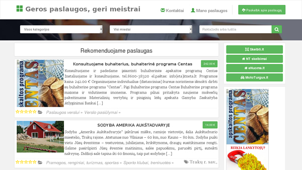 Gerospaslaugos.lt - nemokami paslaugu skelbimai