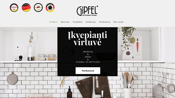 Gipfel gamina viską, ko reikia gaminant maistą virtuvėje ir lauke