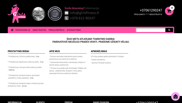 Internetinė sporto prekių parduotuvė moterims