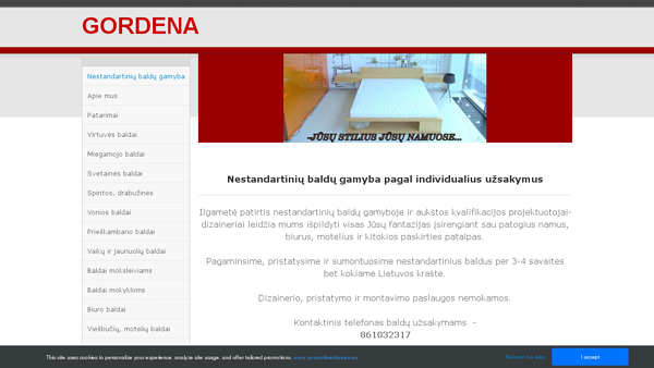 Gordena nestandartinių baldų gamyba