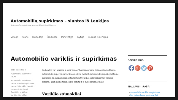 Prekių pristatymas iš Lenkijos