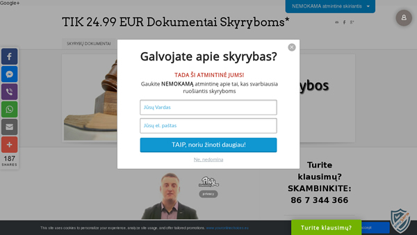Skyrybu dokumentai