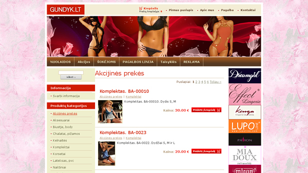 Seksualūs drabužėliai moterims