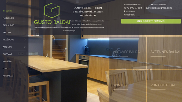 Baldų gamyba, projektavimas, montavimas