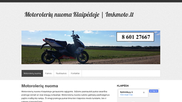 Motorolerių nuoma Klaipėdoje