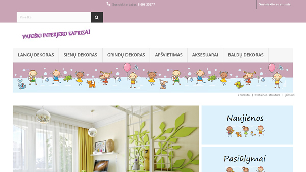 Parduotuvė jūsų interjerui kurti