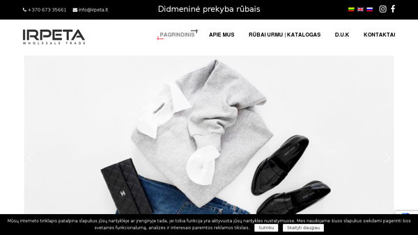 IRPETA - didmeninė prekyba drabužiais ir aksesuarais!