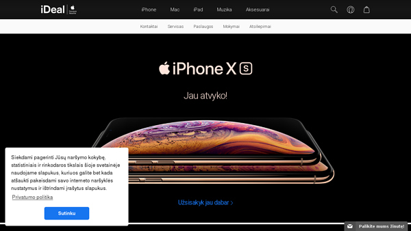 Apple, Mac, iPod, iPhone el. parduotuvė