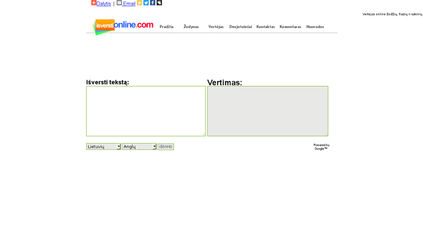 Vertimas internete tekstai žodžiai, frazės ir išsireiškimai