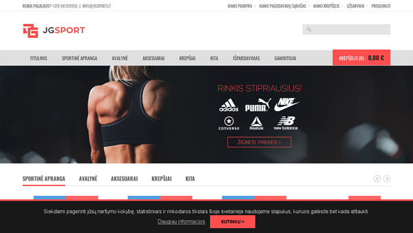 JGsport Sporto Prekės