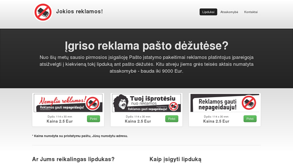 JokiosReklamos.lt - lipdukai ant pašto dėžučių