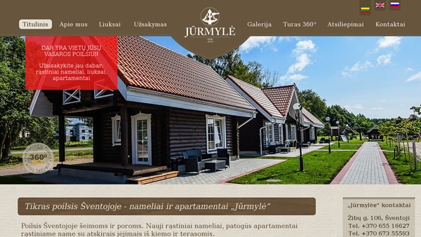 Apartamentai ir mini liuksai Šventojoje naujame moderniame rąstiniame name "JŪRMYLĖ"