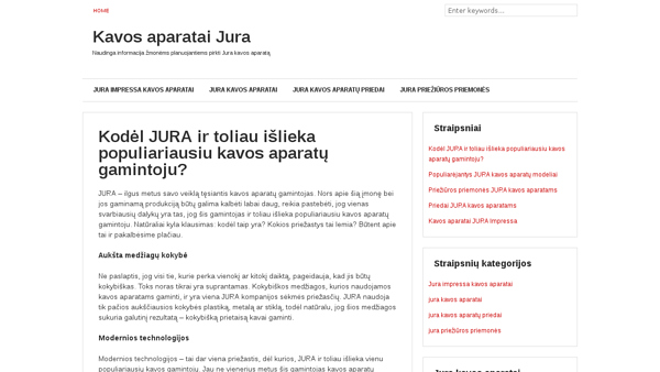 automatiniai kavos aparatai jura
