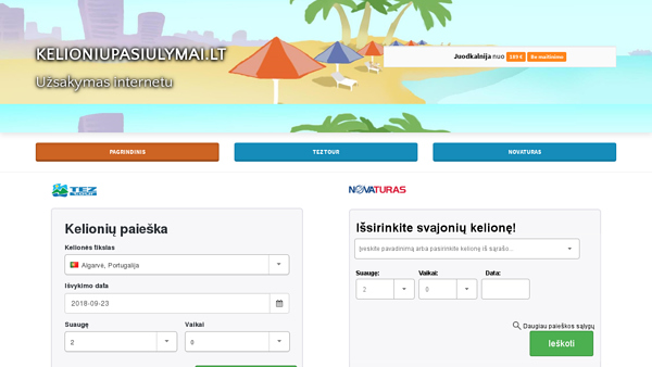 Geriausi Tez tour ir Novaturo pasiūlymai.