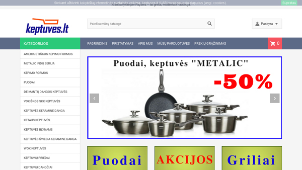 Keptuvės tiesiai į Jūsų namus!