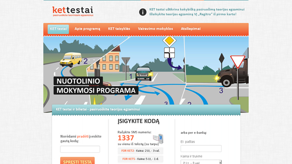 KET testai ir bilietai
