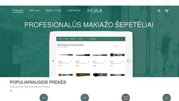 Makiažo šepetėliai internetu