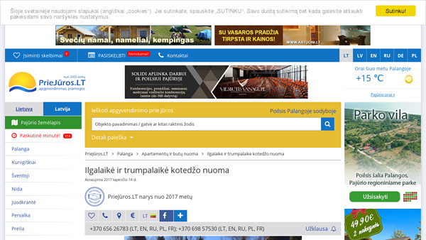 Prabangus Kotedžas Palangoje šalia parko