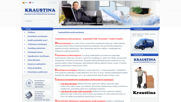 Perkraustymo, pakavimo, krovinių gabenimo profesionalios paslaugos