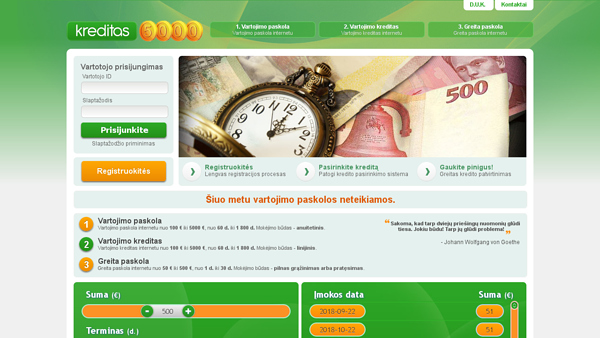 Kreditas5000 - greitas kreditas internetu