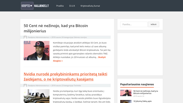 Kriptovaliutų naujienos